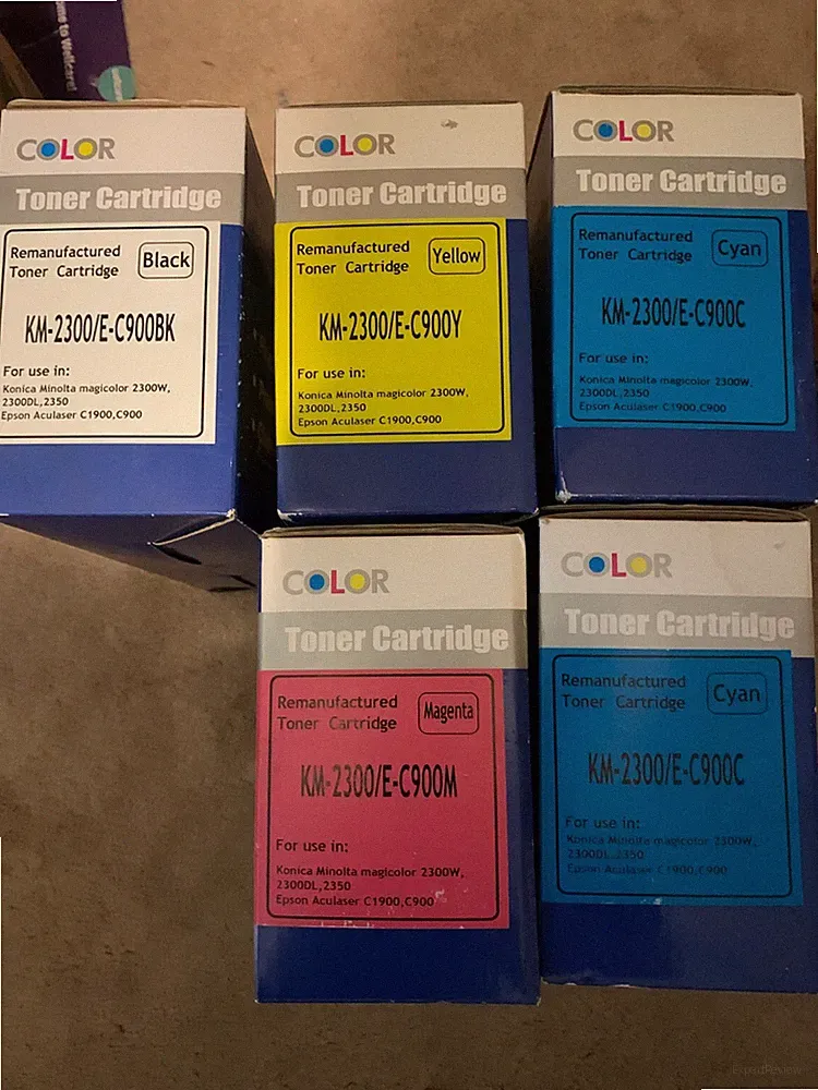 5 KONICA MINOLTA compatible toners w/free economy shipping- lower 48 states