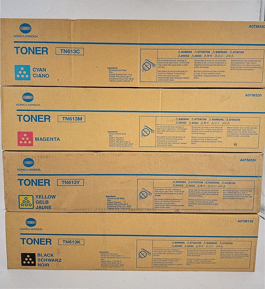 Brand New - Set of 4 Konica Minolta - Black Yellow Magenta Cyan - Toners