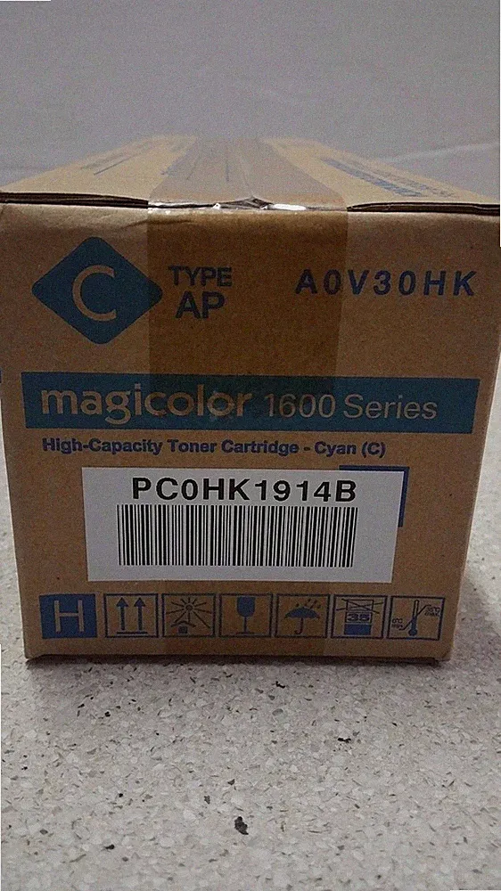 Genuine Konica Minolta A0V30HK Cyan toner for use in MC 1600W,1650EN,1690MF