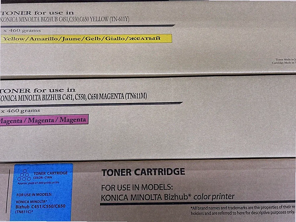 Konica Minolta Bizhub C451, C550, C650 Cartridges -- choose your color