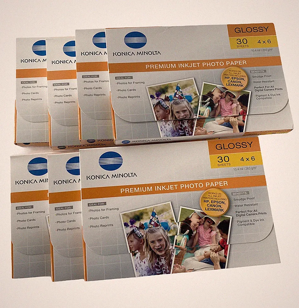Konica Minolta Premium Inkjet Photo Paper 4 x 6 - 30 sheets glossy - Lot of 7