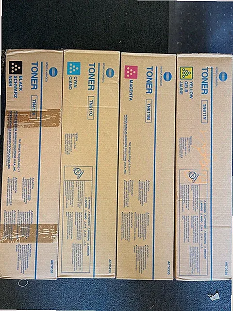 Lot 4 Konica Minolta Toner Cartridges